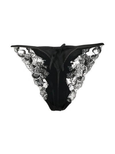 Shop Dolce & Gabbana Dolce&gabbana Lace-panel Bow-detail Thongs In Pink