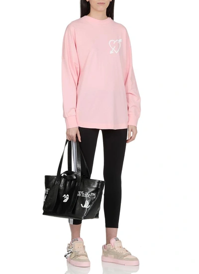 Shop Palm Angels Sweaters In Almond Blossom White