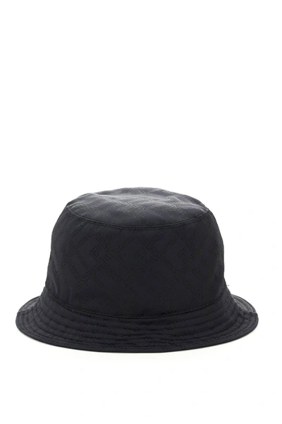 Shop Versace Greca Argyle Bucket Hat In Nero