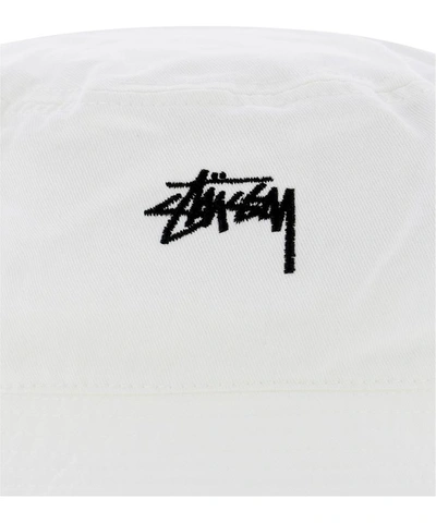 Shop Stussy "stock" Bucket Hat In White