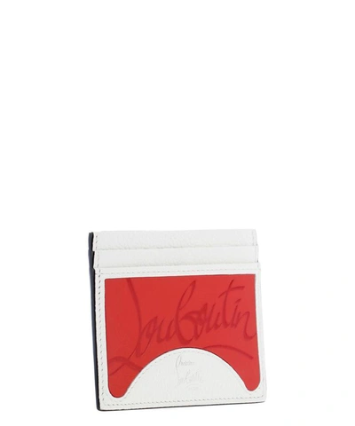 Shop Christian Louboutin "m Kios" Card Holder In White