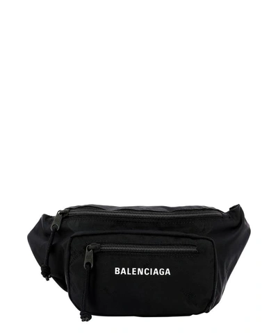 Shop Balenciaga "expandable" Belt Bag In Black  