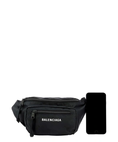 Shop Balenciaga "expandable" Belt Bag In Black  