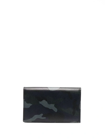 Shop Prada Camouflage-print Wallet In Nero+fuoco