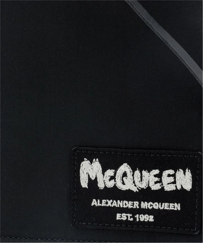 Shop Alexander Mcqueen "graffiti" Crossbody Bag In Black  