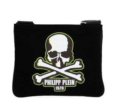 Shop Philipp Plein Skull Logo Crossbody Bag In Black