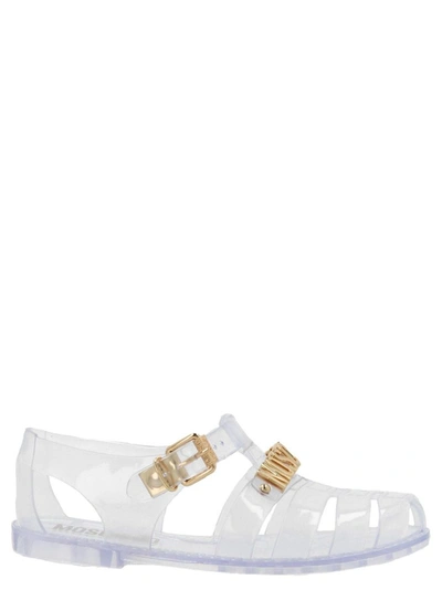 Shop Moschino Women's White Other Materials Sandals