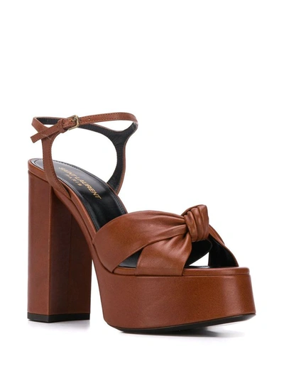 Shop Saint Laurent Women's Brown Leather Sandals