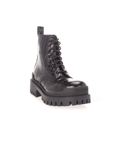 Shop Balenciaga Women's Black Leather Ankle Boots