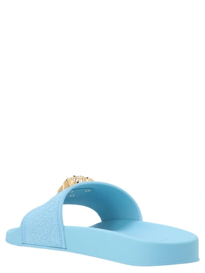 Shop Versace Women's Light Blue Polyurethane Sandals