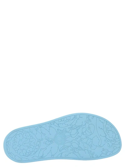 Shop Versace Women's Light Blue Polyurethane Sandals