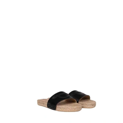 Shop Borbonese Women's Black Fabric Sandals
