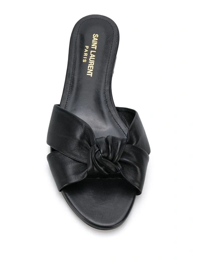 Shop Saint Laurent Women's Black Leather Sandals