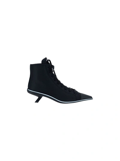 Shop Prada Women's Black Rubber Ankle Boots