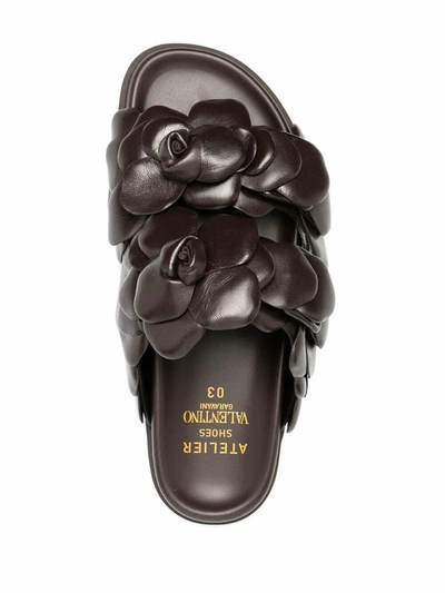Shop Valentino Garavani Women's Brown Leather Sandals