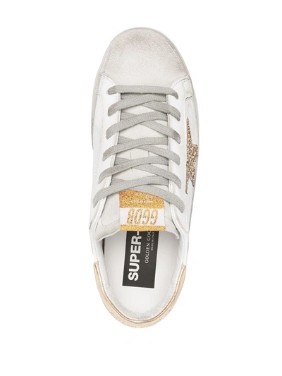 Shop Golden Goose Women's White Leather Sneakers