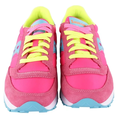 Shop Saucony Women's Fuchsia Suede Sneakers