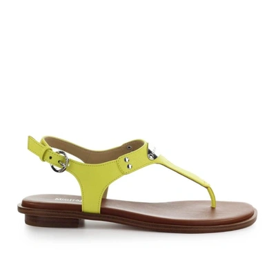 Shop Michael Kors Women's Green Leather Sandals