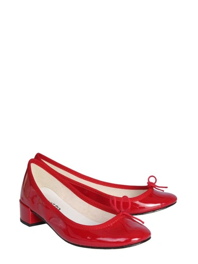 Repetto Bow Front Low Heel Pumps In Red