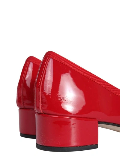 Repetto Bow Front Low Heel Pumps In Red