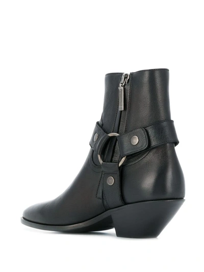 Shop Saint Laurent Women's Black Leather Ankle Boots