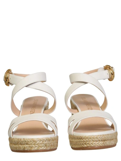 Shop Stuart Weitzman Women's White Other Materials Wedges