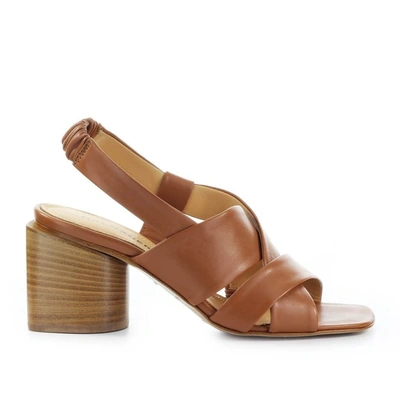 Shop Halmanera Women's Brown Leather Sandals