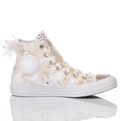 Shop Converse Women's White Fabric Hi Top Sneakers