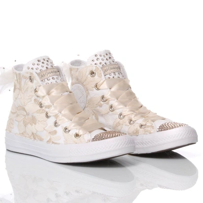 Shop Converse Women's White Fabric Hi Top Sneakers