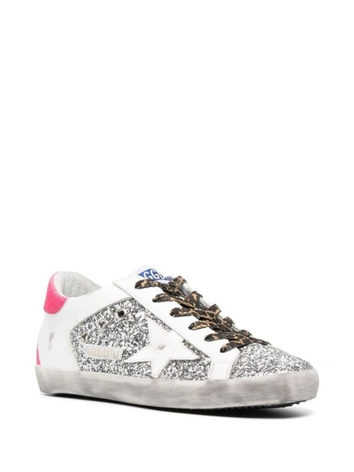 Shop Golden Goose Women's White Leather Sneakers