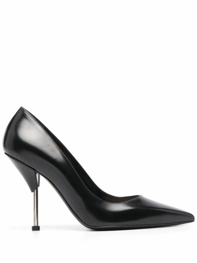 Shop Alexander Mcqueen Women's Black Leather Pumps