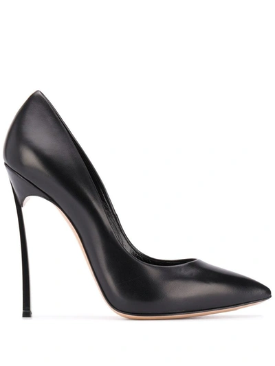 Shop Casadei Women's Black Leather Pumps