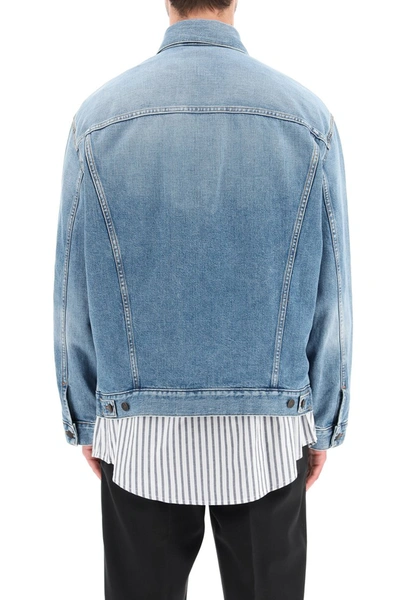 Shop Acne Studios Denim Jacket In Mid Blue