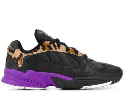 Shop Adidas Originals Adidas Yung-1 Night Jungle Purple Sneakers In Black