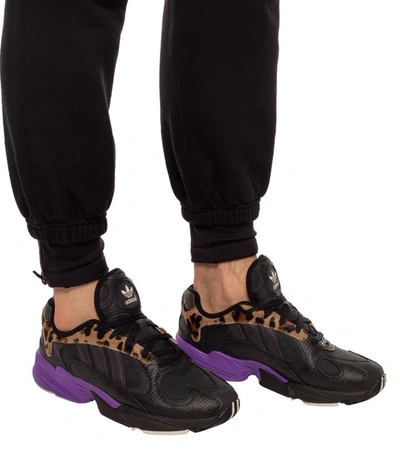 Shop Adidas Originals Adidas Yung-1 Night Jungle Purple Sneakers In Black