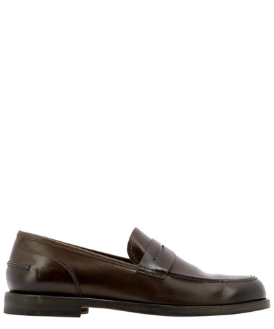 Shop Alberto Fasciani "zen" Loafers In Brown