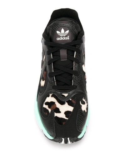 Shop Adidas Originals Adidas Yung-1 Night Jungle Mint Sneakers In Black