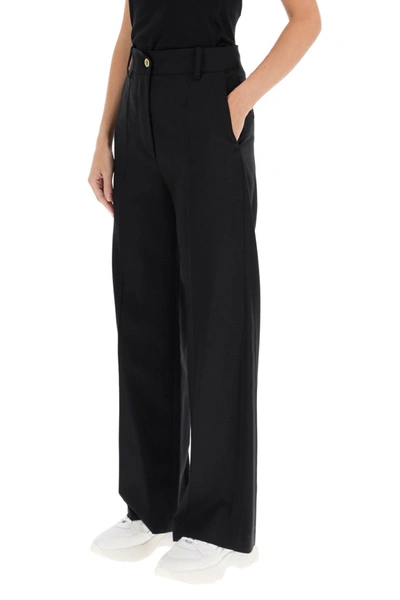 Shop Patou Trousers In Virgin Wool In Black