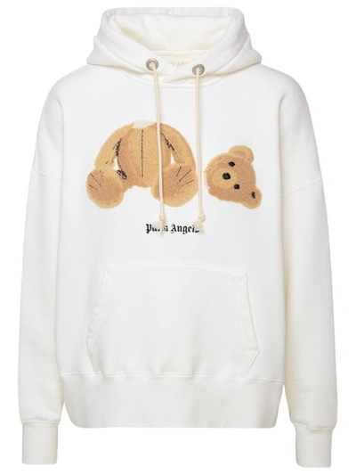 Shop Palm Angels White Bear Sweatshirt