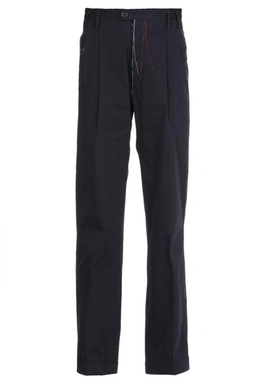 Shop Maison Margiela Trousers In Blue