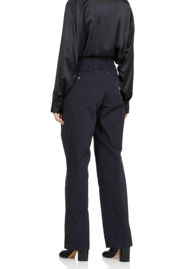 Shop Maison Margiela Trousers In Blue