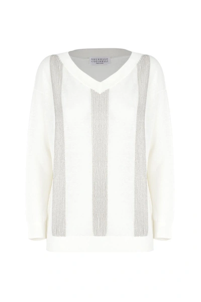 Shop Brunello Cucinelli Sweaters In Ivory White