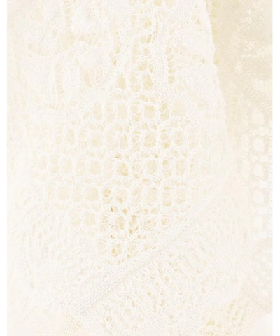 Shop Alexander Mcqueen One-shoulder Knitted Dress In White