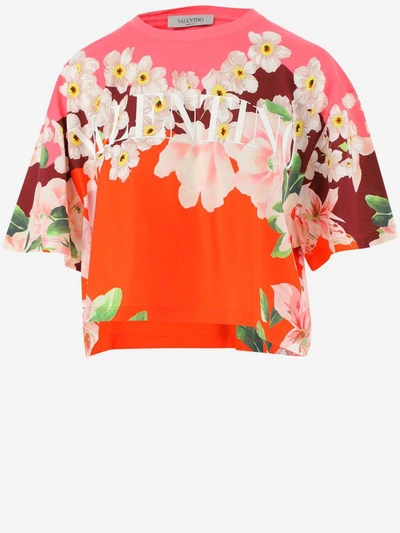 Shop Valentino T-shirts And Polos In Multicolor Flash Rose