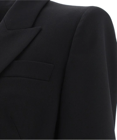 Shop Alexander Mcqueen Single-breasted Wool Blazer In Black  