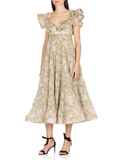 Shop Zimmermann Dresses Green