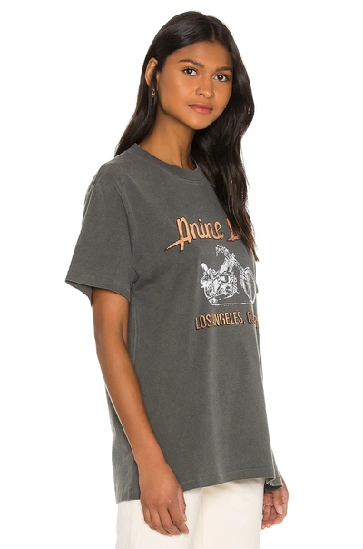 Shop Anine Bing Lili Gun Powder Motorcycle Tee In Charcoal