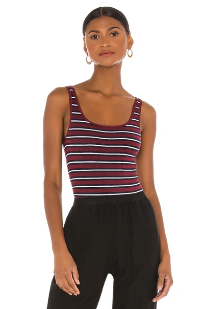 Yummie Ruby Thong Bodysuit In Marlin & White Stripe
