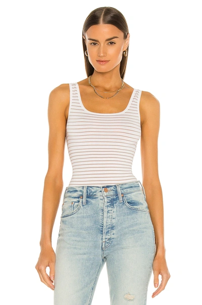 Yummie Ruby Thong Bodysuit In Marlin & White Stripe
