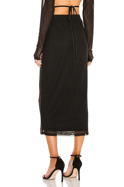 Shop Afrm Cade Skirt In Noir